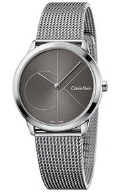  Shop Authentic Calvin Klein Minimal Black Dial Silver Mesh Bracelet Watch for Women - K3M22123 - Luxxuri