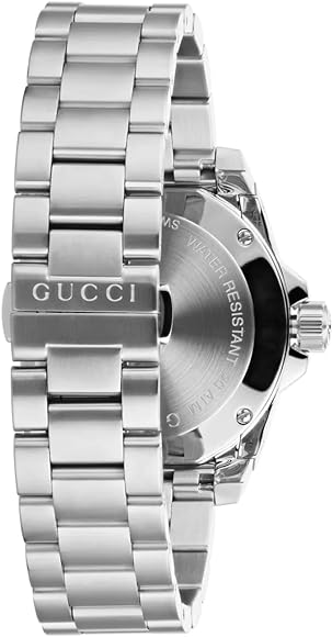  Shop Authentic Gucci Dive Quartz Black Dial Silver Steel Strap Watch For Men - YA136301A - Luxxuri