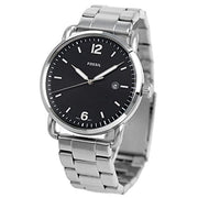  Shop Authentic Fossil The Commuter Black Dial Silver Steel Strap Watch for Men - FS5391 - Luxxuri