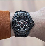  Shop Authentic Guess Genesis Quartz Black Dial Black Silicone Strap Watch For Men - W1254G2 - Luxxuri
