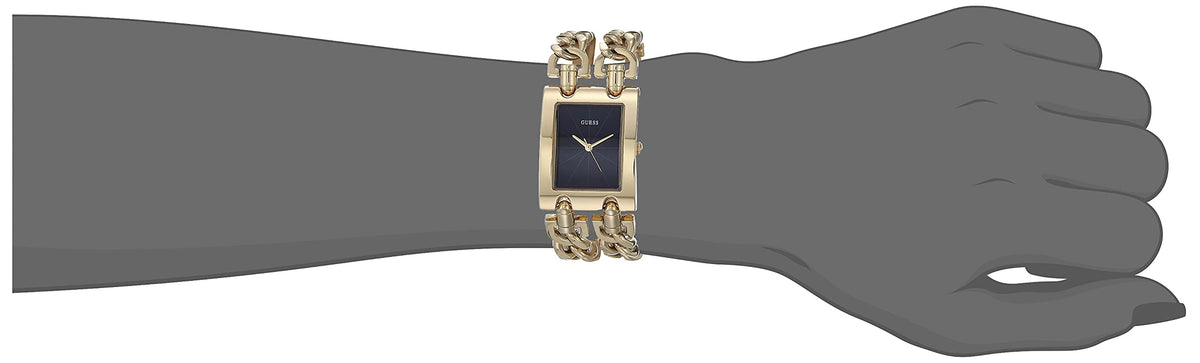  Shop Authentic Guess Trend Multi Chain Black Dial Gold Steel Strap Watch for Women - U1117L5 - Luxxuri