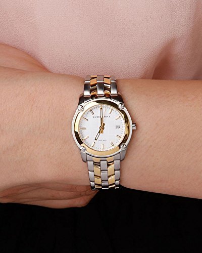  Shop Authentic Burberry Heritage Silver Dial Two Tone Steel Strap Watch for Women - BU1857 - Luxxuri