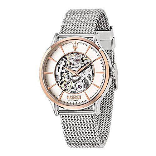  Shop Authentic Maserati Epoca Automatic White Dial Silver Mesh Bracelet Watch For Men - R8823118001 - Luxxuri