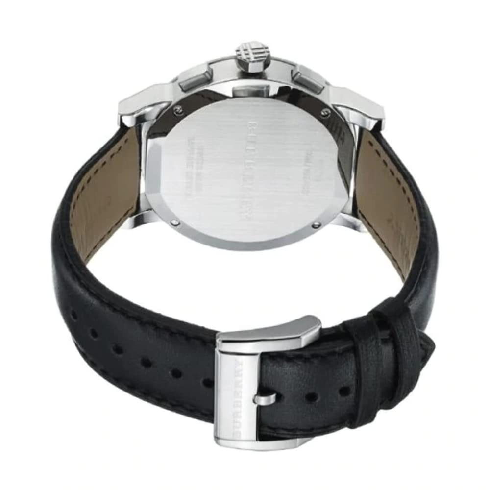  Shop Authentic Burberry The City Chronograph Black Dial Black Leather Strap Watch for Men - BU9356 - Luxxuri