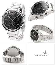  Shop Authentic Calvin Klein Masculine Chronograph Black Dial Silver Steel Strap Watch for Men - K2H27104 - Luxxuri