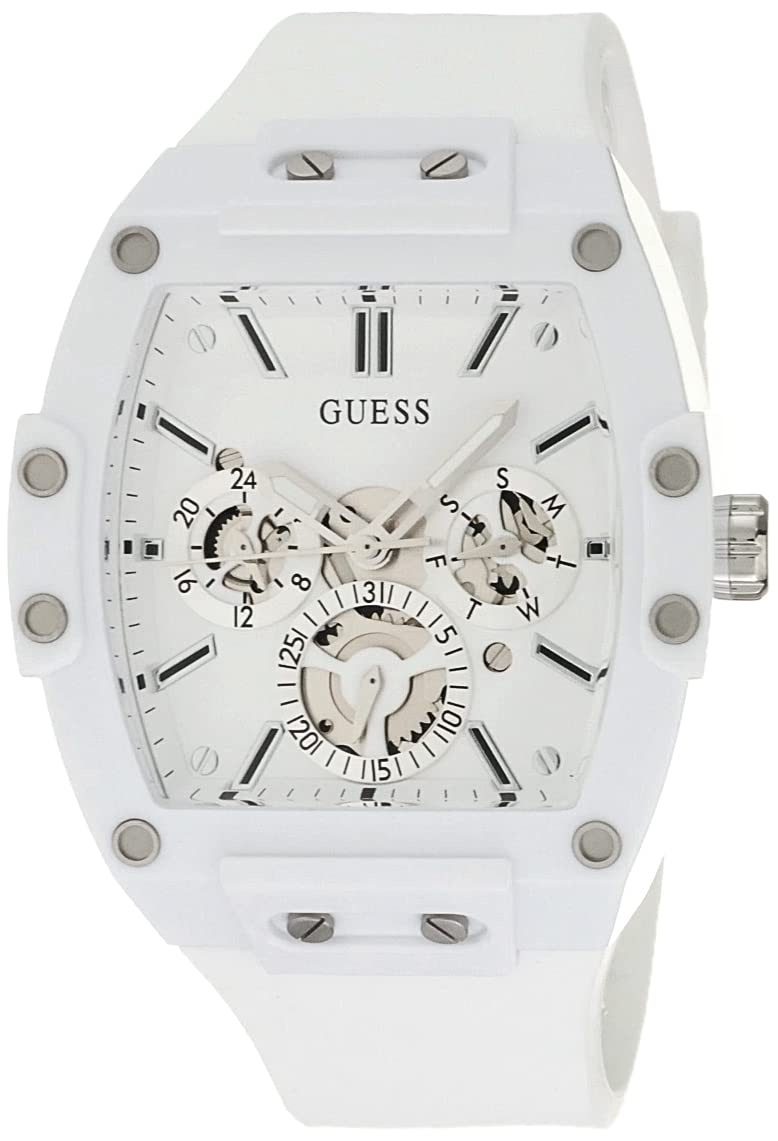 Shop Authentic Guess Phoenix Multifunction White Dial White Rubber Strap Watch for Men - GW0203G2 - Luxxuri