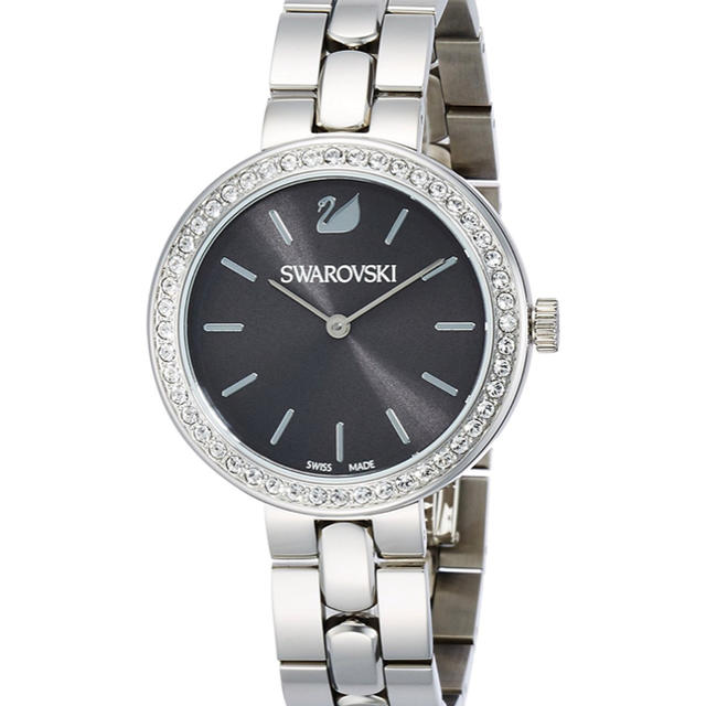  Shop Authentic Swarovski Daytime Rhinestone Grey Dial Silver Steel Strap Watch for Women - 5213681 - Luxxuri