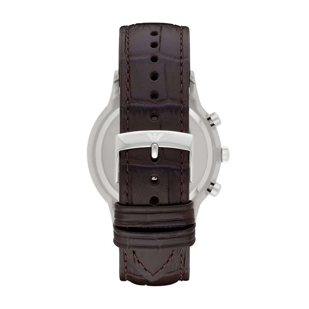  Shop Authentic Emporio Armani Renato Chronograph Black Dial Brown Leather Strap Watch For Men - AR2482 - Luxxuri