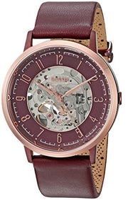  Shop Authentic Fossil Vintage Muse Automatic Skeleton Maroon Dial Maroon Leather Strap Watch for Women - ME3137 - Luxxuri