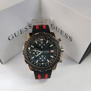  Shop Authentic Guess Octane Chronograph Black Dial Two Tone Silicone Strap Watch For Men - W1047G1 - Luxxuri