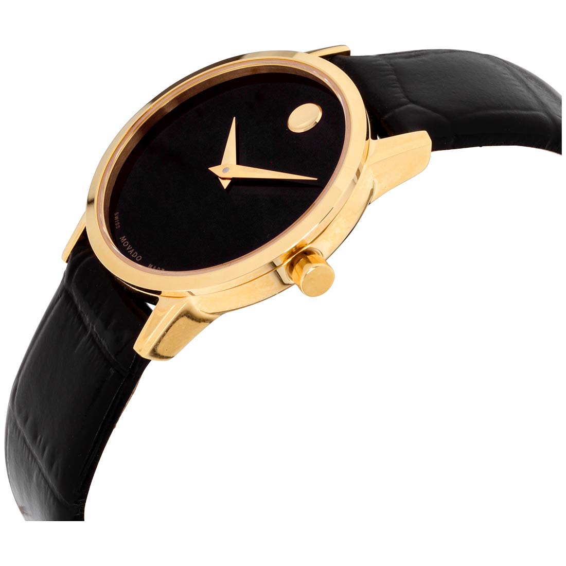  Shop Authentic Movado Museum Classic Black Dial Black Leather Strap Watch For Women - 0607016 - Luxxuri
