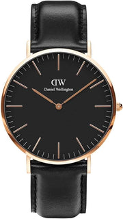  Shop Authentic Daniel Wellington Classic Sheffield Black Dial Black Leather Strap Watch For Men - DW00100127 - Luxxuri