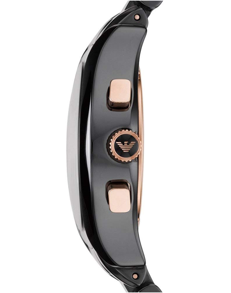  Shop Authentic Emporio Armani Chronograph Black Ceramic Stainless Steel Dial Watch For Women - AR1411 - Luxxuri