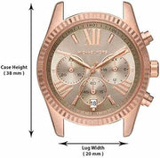  Shop Authentic Michael Kors Lexington Chronograph Grey Dial Rose Gold Steel Strap Watch For Women - MK7217 - Luxxuri