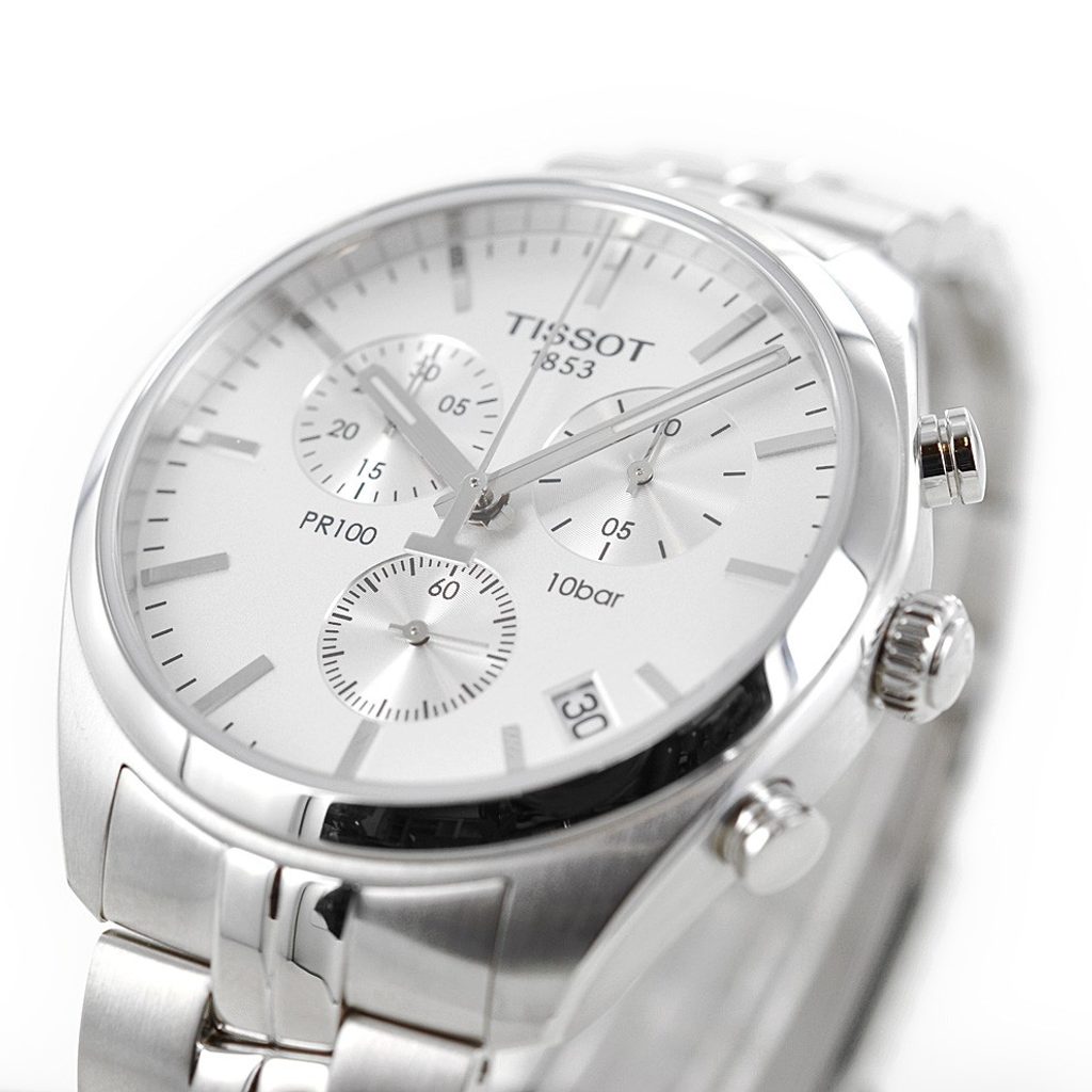  Shop Authentic Tissot T Classic PR 100 Chronograph Silver Dial Silver Steel Strap Watch For Men - T101.417.11.031.00 - Luxxuri