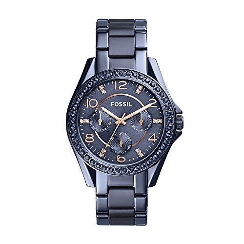  Shop Authentic Fossil Riley Quartz Blue Dial Blue Steel Strap Watch for Women - ES4294 - Luxxuri