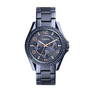  Shop Authentic Fossil Riley Quartz Blue Dial Blue Steel Strap Watch for Women - ES4294 - Luxxuri