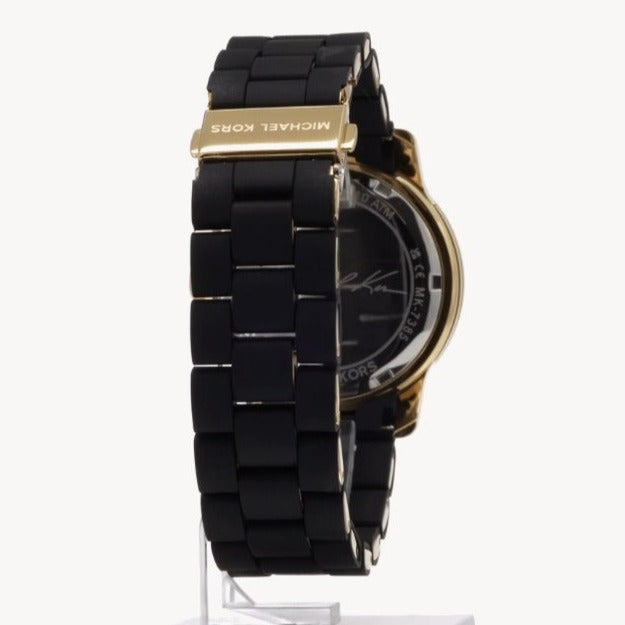  Shop Authentic Michael Kors Runway Chronograph Black Dial Black Silicone Strap Watch For Women - MK7385 - Luxxuri