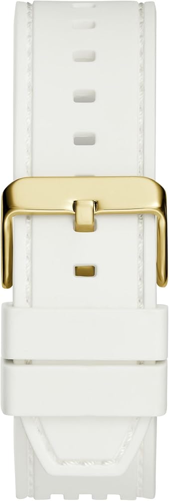  Shop Authentic Guess Phoenix Analog Gold Dial White Silicone Strap Watch For Men - GW0499G5 - Luxxuri