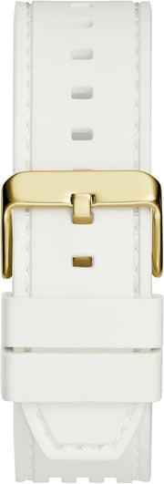  Shop Authentic Guess Phoenix Analog Gold Dial White Silicone Strap Watch For Men - GW0499G5 - Luxxuri