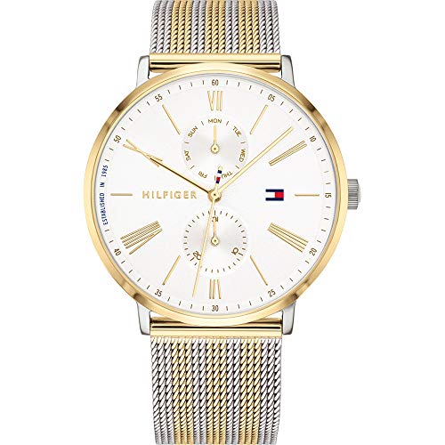  Shop Authentic Tommy Hilfiger Jenna Quartz White Dial Two Tone Mesh Bracelet Watch for Women  - 1782074 - Luxxuri