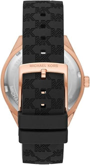  Shop Authentic Michael Kors Jessa Quartz Black Dial Black Silicone Strap Watch For Women - MK7266 - Luxxuri