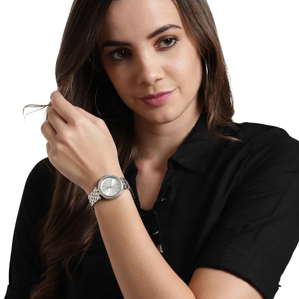  Shop Authentic Michael Kors Darci Silver Dial Silver Stainless Steel Strap Watch for Women - MK3364 - Luxxuri