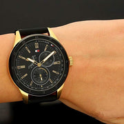 Shop Authentic Tommy Hilfiger Austin Black Dial Black Rubber Strap Watch for Men - 1791636 - Luxxuri