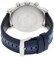  Shop Authentic Emporio Armani Luigi Chronograph Quartz Blue Dial Blue Nylon Strap Watch For Men - AR1949 - Luxxuri
