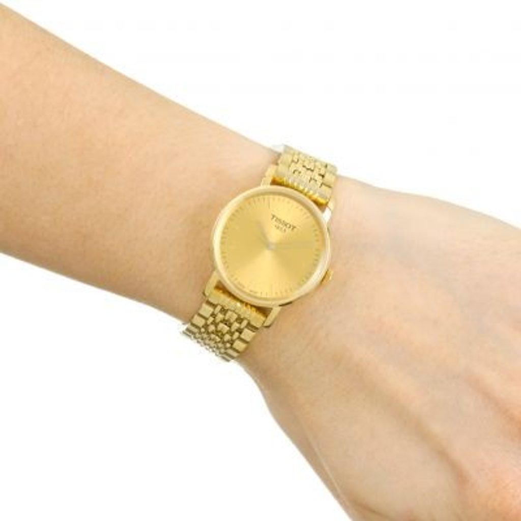  Shop Authentic Tissot T Classic Everytime Desire Small Gold Dial Gold Mesh Bracelet Watch For Women - T109.210.33.021.00 - Luxxuri