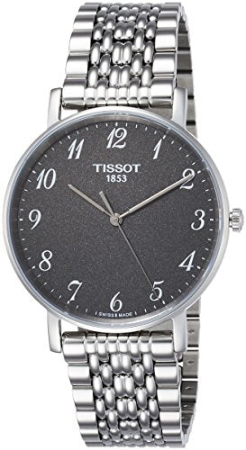  Shop Authentic Tissot T Classic Everytime Quartz Black Dial Silver Steel Strap Watch for Men - T109.410.11.072.00 - Luxxuri
