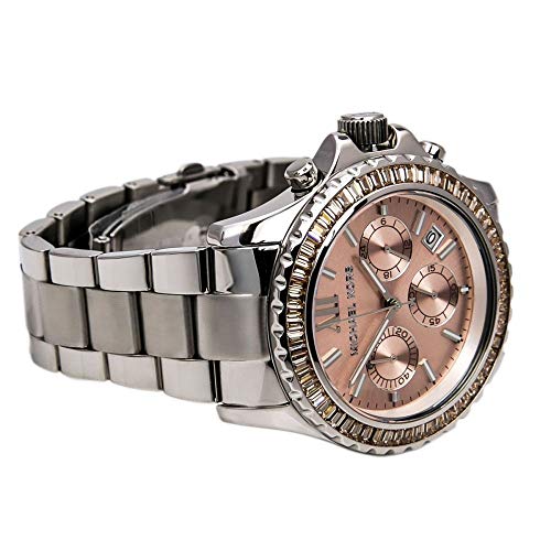  Shop Authentic Michael Kors Everest Chronograph Gold Dial Silver Steel Strap Watch For Women - MK5870 - Luxxuri