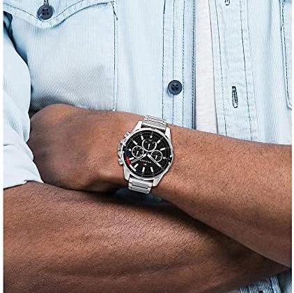  Shop Authentic Tommy Hilfiger Mason Multifunction Black Dial Silver Steel Strap Watch For Men - 1791936 - Luxxuri
