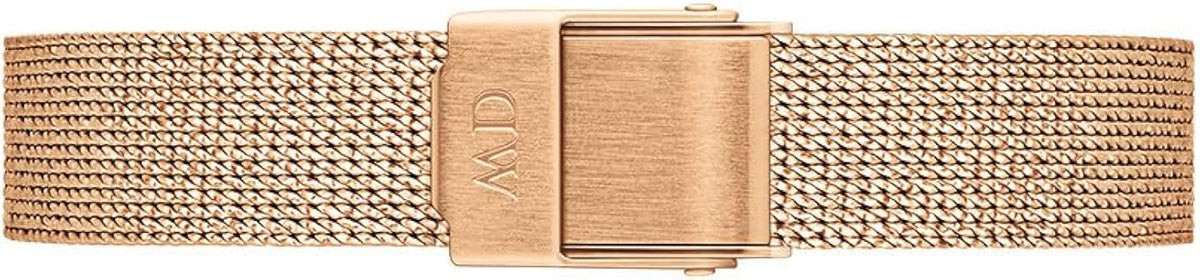  Shop Authentic Daniel Wellington Petite Pressed Melrose Black Dial Rose Gold Mesh Strap Watch For Women - DW00100440 - Luxxuri