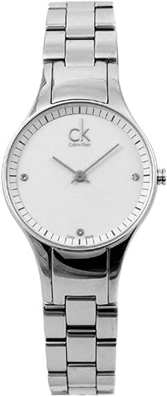  Shop Authentic Calvin Klein Simplicity White Dial Silver Steel Strap Watch for Women - K4323101 - Luxxuri