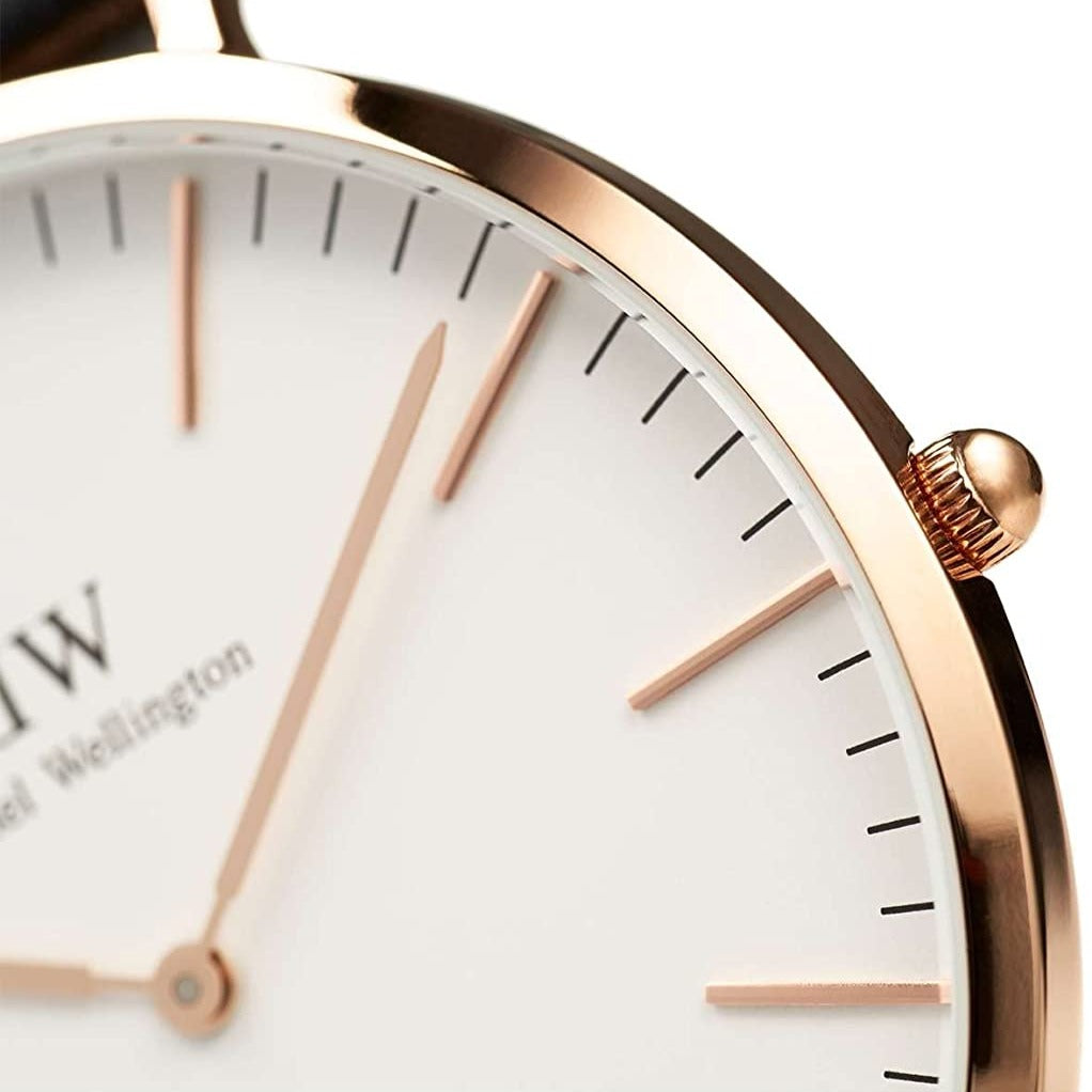  Shop Authentic Daniel Wellington Classic Sheffield White Dial Black Leather Strap Watch For Men - DW00100007 - Luxxuri