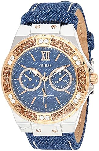  Shop Authentic Guess Limelight Quartz Analog Blue Dial Blue Denim Strap Watch For Women - W0775l10 - Luxxuri