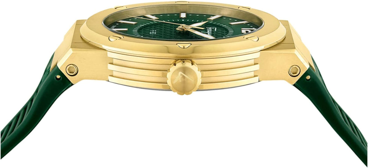  Shop Authentic Salvatore Ferragamo F-80 Classic Green Dial Green Rubber Strap Watch for Men - SFHY02022 - Luxxuri