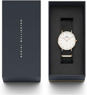  Shop Authentic Daniel Wellington Classic Cornwall White Dial Black Nylon Strap Watch For Women - DW00100259 - Luxxuri