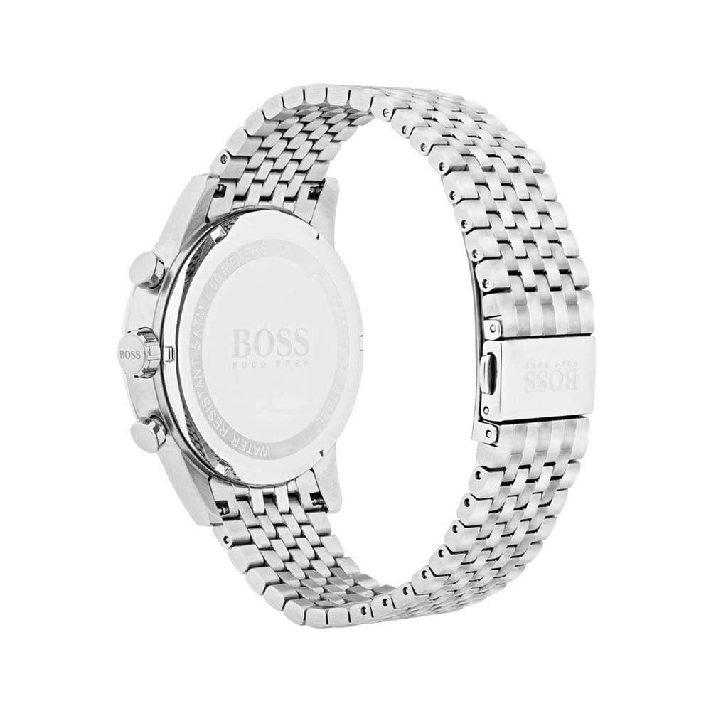  Shop Authentic Hugo Boss Navigator Chronograph Blue Dial Silver Steel Strap Watch for Men - 1513498 - Luxxuri