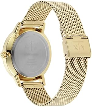  Shop Authentic Armani Exchange Cayde Chronograph Black Dial Gold Mesh Strap Watch For Men - AX2715 - Luxxuri