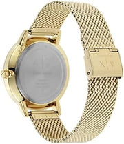  Shop Authentic Armani Exchange Cayde Chronograph Black Dial Gold Mesh Strap Watch For Men - AX2715 - Luxxuri