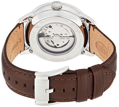  Shop Authentic Fossil Townsman Automatic White Dial Brown Leather Strap Watch for Men - ME3064 - Luxxuri