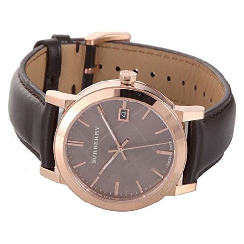  Shop Authentic Burberry The City Brown Dial Brown Leather Strap Watch for Men - BU9013 - Luxxuri