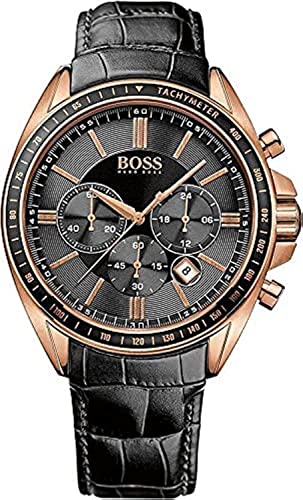  Shop Authentic Hugo Boss Driver Black Dial Black Leather Strap Watch for Men - 1513092 - Luxxuri