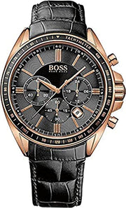  Shop Authentic Hugo Boss Driver Black Dial Black Leather Strap Watch for Men - 1513092 - Luxxuri