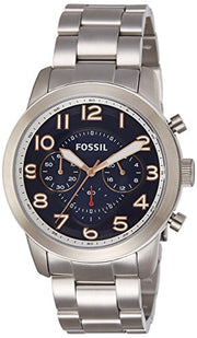  Shop Authentic Fossil Pilot 54 Chronograph Navy Blue Dial Silver Steel Strap Watch for Men - FS5203 - Luxxuri