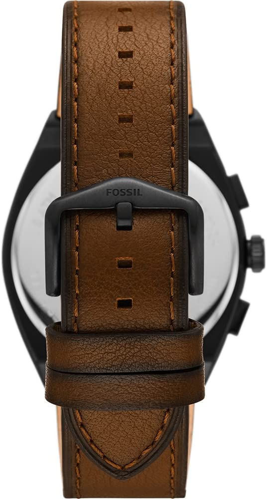 Shop Authentic Fossil Everett Chronograph Black Dial Brown Leather Strap Watch for Men - FS5798 - Luxxuri