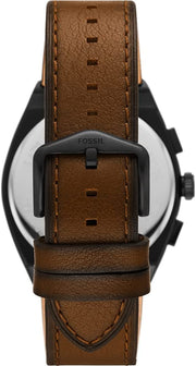  Shop Authentic Fossil Everett Chronograph Black Dial Brown Leather Strap Watch for Men - FS5798 - Luxxuri