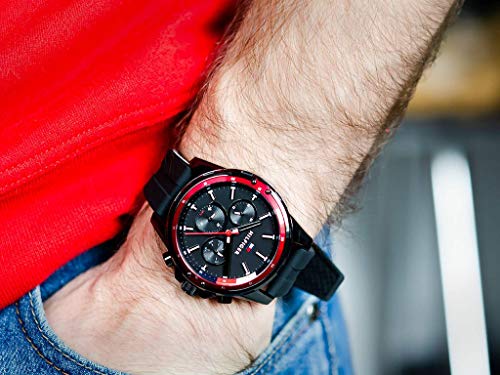  Shop Authentic Tommy Hilfiger Mason Black Dial Black Rubber Strap Watch for Men - 1791793 - Luxxuri